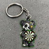 Maxcorners Darts Dark Teddy Bear 3D Keychain