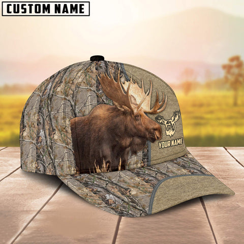 Maxcorners Moose Hunting Classic Pattern Personalized Hats 3D Multicolored