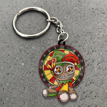 Maxcorners Darts Voodoo Jester Doll 3D Keychain