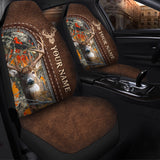 Maxcorners Personalized Name Deer Hunting Camo Car Seat Covers