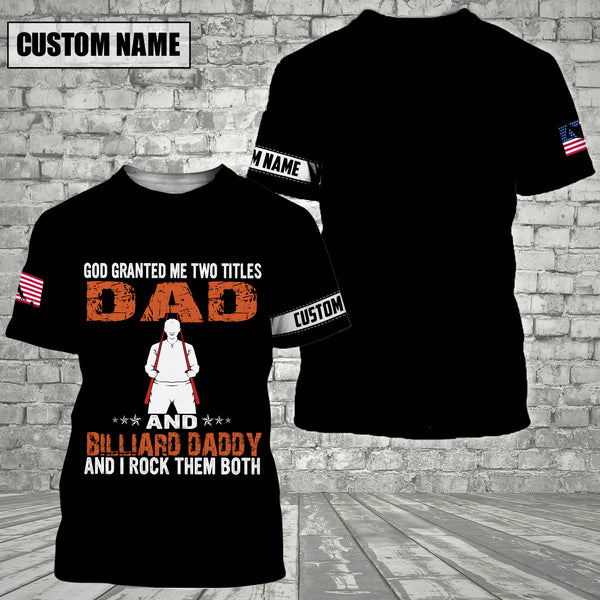 Maxcorners Being Billiard Daddy Personalized 3D Shirt