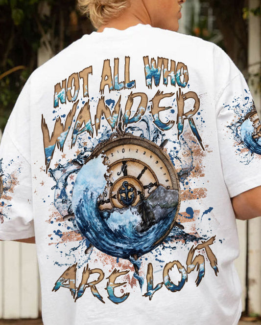 Maxcorners Not All Who Wander Are Lost Compass All Over Print LM2101
