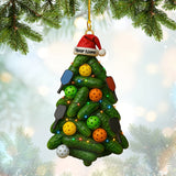 Maxcorners Personalized Pickleball Ornament, Funny Pickleball Christmas Tree With Paddles And Balls, Gift For Pickleball Lover