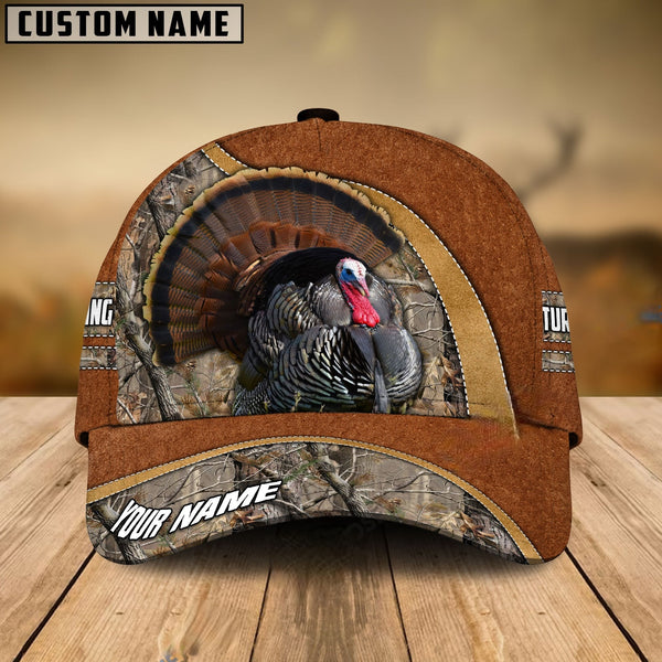 Maxcorners Hunting Light Brown Pattern ( Multi Animal Option ) Personalized Hats