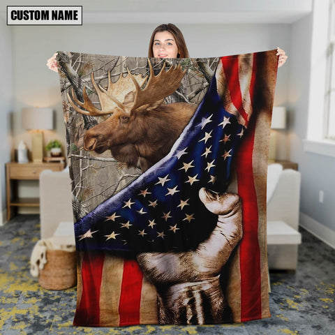 Maxcorners Personalized Moose Hunting Blanket