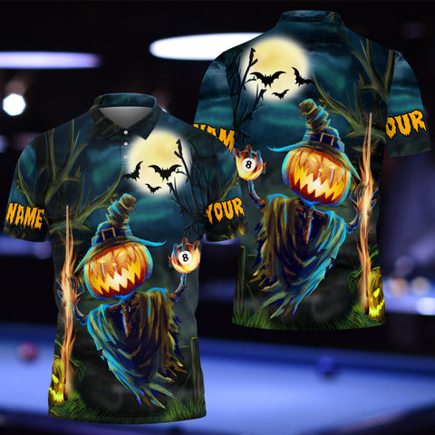 Maxcorners Billiards Halloween Witching Hour Personalized Name 3D Shirt