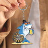 Maxcorners Darts Cool Shark Dartboard 3D Keychain