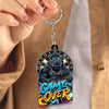 Maxcorners Darts Game Over Hippo Dartboard 3D Keychain