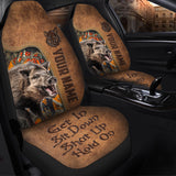 Maxcorners Personalized Name Boar Hunting Leather Pattern Car Seat Covers