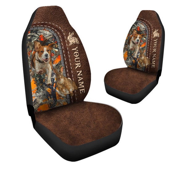 Maxcorners Personalized Name Rabbit Hunting Camo Car Seat Covers