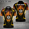 Maxcorners Billiards 8 Ball Fire Customized Name 3D Shirt (Multi Color Options)
