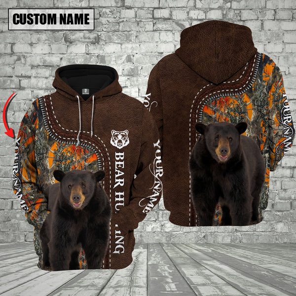 Maxcorners Custom Name Bear Hunting Shirt 3D All Over Printed Clothes