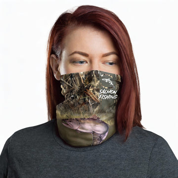 Maxcorners Salmon Fishing Nature Neck Gaiter