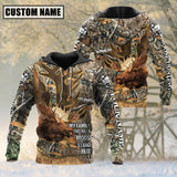 Maxcorners Custom Name Hunting Moose Autunm 3D All Over Printed Clothes