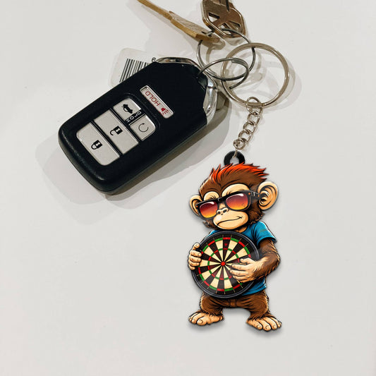 Maxcorners Darts Cool Monkey 3D Keychain