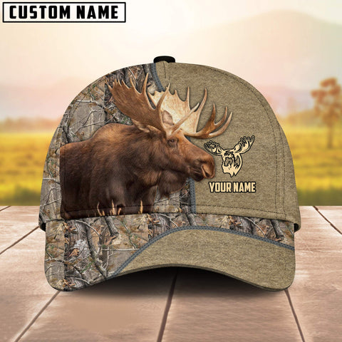 Maxcorners Moose Hunting Classic Pattern Personalized Hats 3D Multicolored