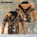 Maxcorners Premium Unique Cracked Deer Hunting Customized Name 3D All Over Printed Clothes