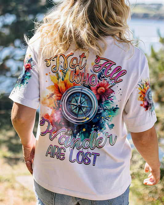 Maxcorners Not All Who Wander Are Lost Compass All Over Print LM2101
