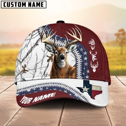 Maxcorners Hunting Deer Texas Personalized Hats 3D Multicolored