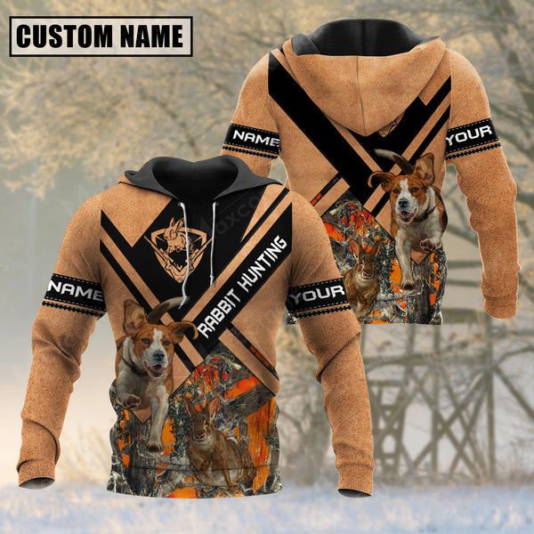 Maxcorners Premium Unique Cracked Rabbit Hunting Customized Name 3D All Over Printed Clothes