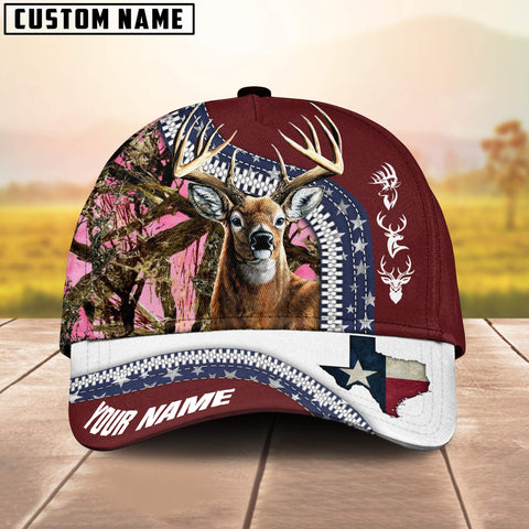 Maxcorners Hunting Deer Texas Personalized Hats 3D Multicolored