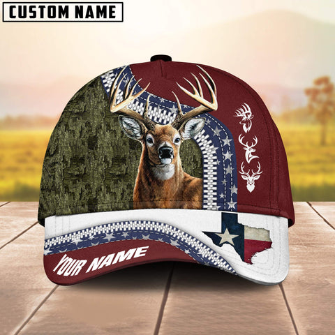 Maxcorners Hunting Deer Texas Personalized Hats 3D Multicolored