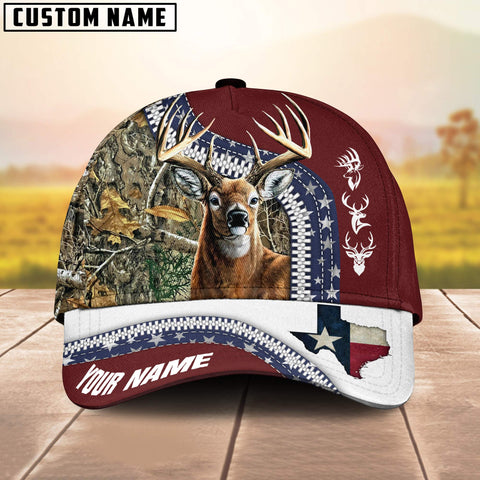 Maxcorners Hunting Deer Texas Personalized Hats 3D Multicolored