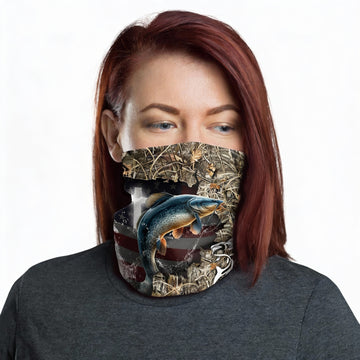 Maxcorners Catfish Cross Camo Fishing Neck Gaiter