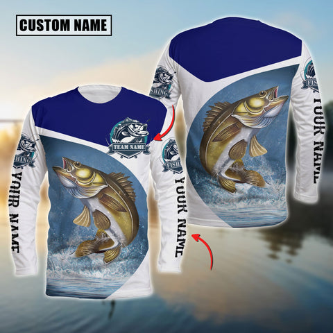 Maxcorners Walleye Fishing Customize Name 3D Shirts