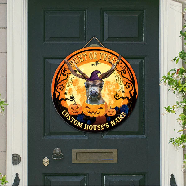 Maxcorners Virgin Deer Halloween Wooden Sign