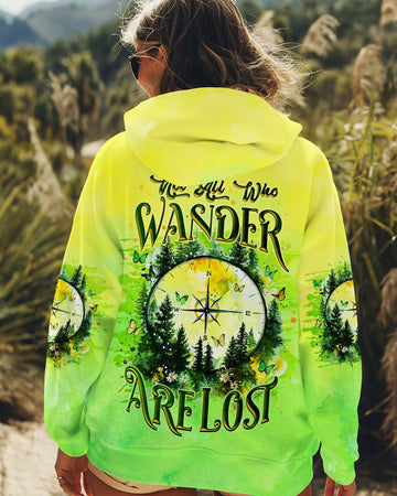 Maxcorners Not All Who Wander Are Lost Compass All Over Print LM2101