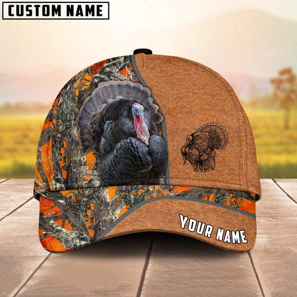 Maxcorners turkey Hunting Leather Pattern Personalized 3D Cap