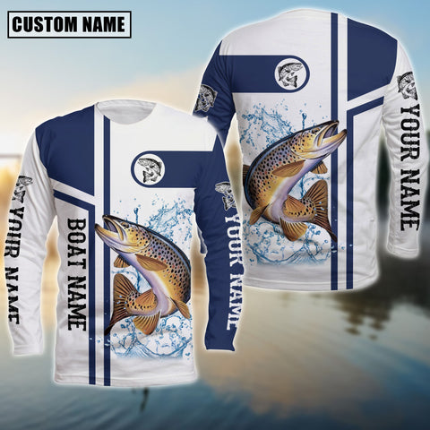 Maxcorners Fishing Trout Customize Name And Boat Name 3D Shirts