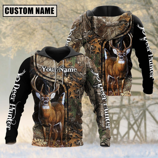 Maxcorners Custom Name Deer Hunting Shirt 3D All Over Printed Clothes