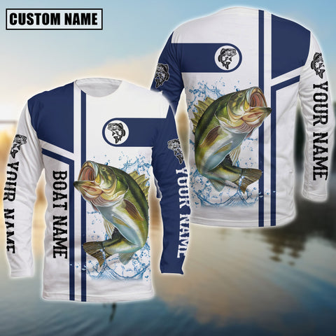 Maxcorners Fishing Bass Customize Name And Boat Name 3D Shirts