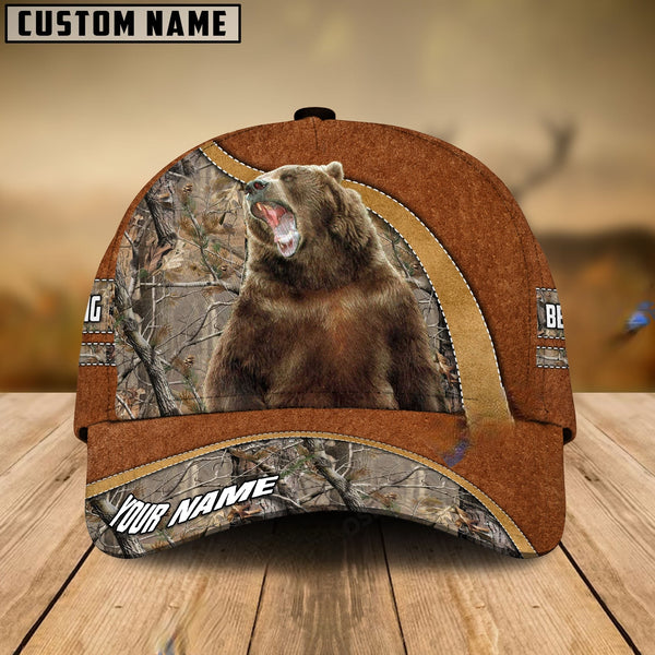 Maxcorners Hunting Light Brown Pattern ( Multi Animal Option ) Personalized Hats