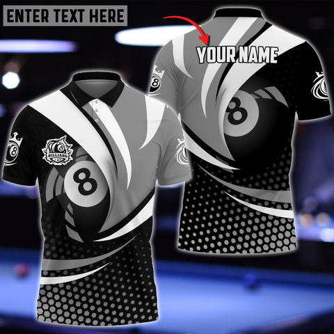 Maxcorners Personalized Billiard Ball 8 Player Polo Shirt