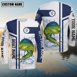 Maxcorners Fishing Mahi Mahi Customize Name And Boat Name 3D Shirts