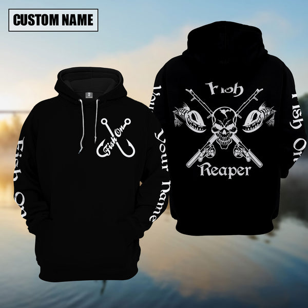 Maxcorners Customize Name Fish Reaper Fishing 3D Shirts