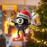 Maxcorners 8-Ball Beer Christmas Ornament