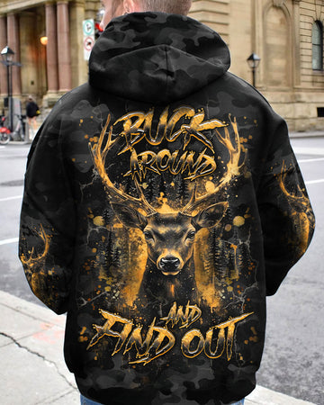 Maxcorners (Hot Deal) Buck Around And Find Out Deer Hunting All Over Print LM1601
