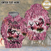 Maxcorners Hunting Pretty In Pink Deer Woodland Camo Personalized 3D Shirts