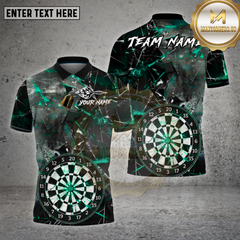 Maxcorners Dartboard Shattered Glass Lightning Multioptions Personalized Name, Team Name Unisex 3D Shirt