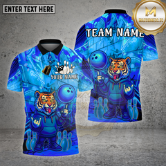 Maxcorners Bowling Tiger Neon Graffiti Street Glow Multioptions Personalized Name, Team Name Unisex 3D Shirt