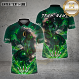 Maxcorners Wolf Bowling Shirt Fiery Werewolf Flame Multioptions Personalized Name, Team Name Unisex 3D Shirt (4 Colors)