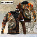 Maxcorners Custom Name Rabbit Hunting Camo Leather 3D All Over Printed Clothes