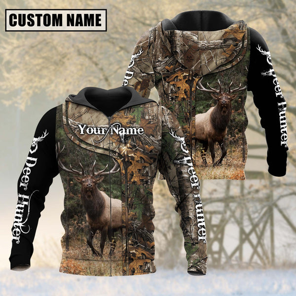 Maxcorners Custom Name Elk Hunting Shirt 3D All Over Printed Clothes