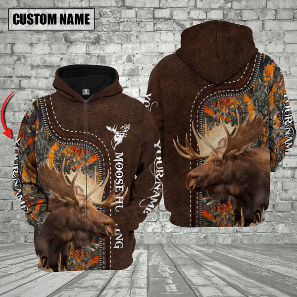 Maxcorners Custom Name Moose Hunting Shirt 3D All Over Printed Clothes