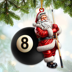 Maxcorners Custom Name Billiard Ornament, Billiard Lover Christmas  2D Flat LM2211