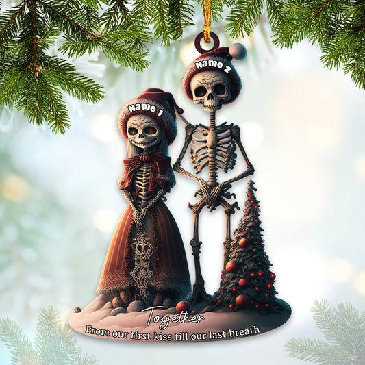 Maxcorners From Our First Kiss Till Our Last Breath Christmas Home Decor Christmas Ornament, Personalized Ornament 2D Flat LM2211